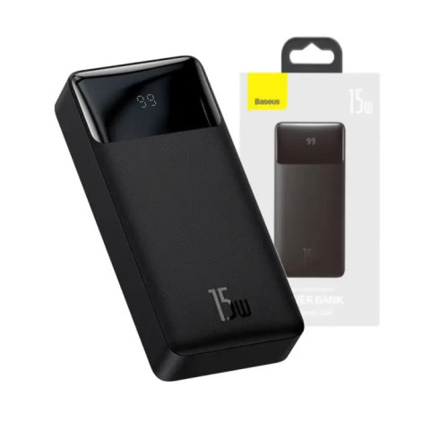 Павер банк baseus 10000mAh 15W (PPDML-I01) Black павербанк з дисплеєм та швидкою зарядкою