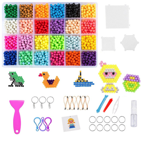 Мозаїка з водою аква мозайка дитяча аквамозайка водна мозаїка аквамозаїка aquabeads 2400 шт