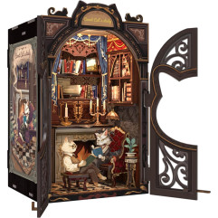 Конструктор Book Nook Кабінет кота-графа для книжкової полиці